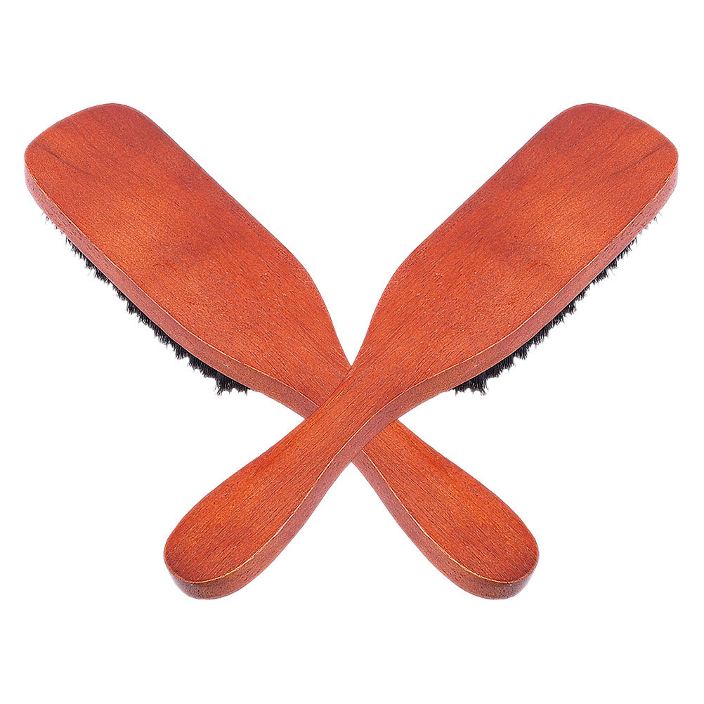 Men'S Grooming Brush - 2Pcs Wooden Paddle Hair Comb Boar