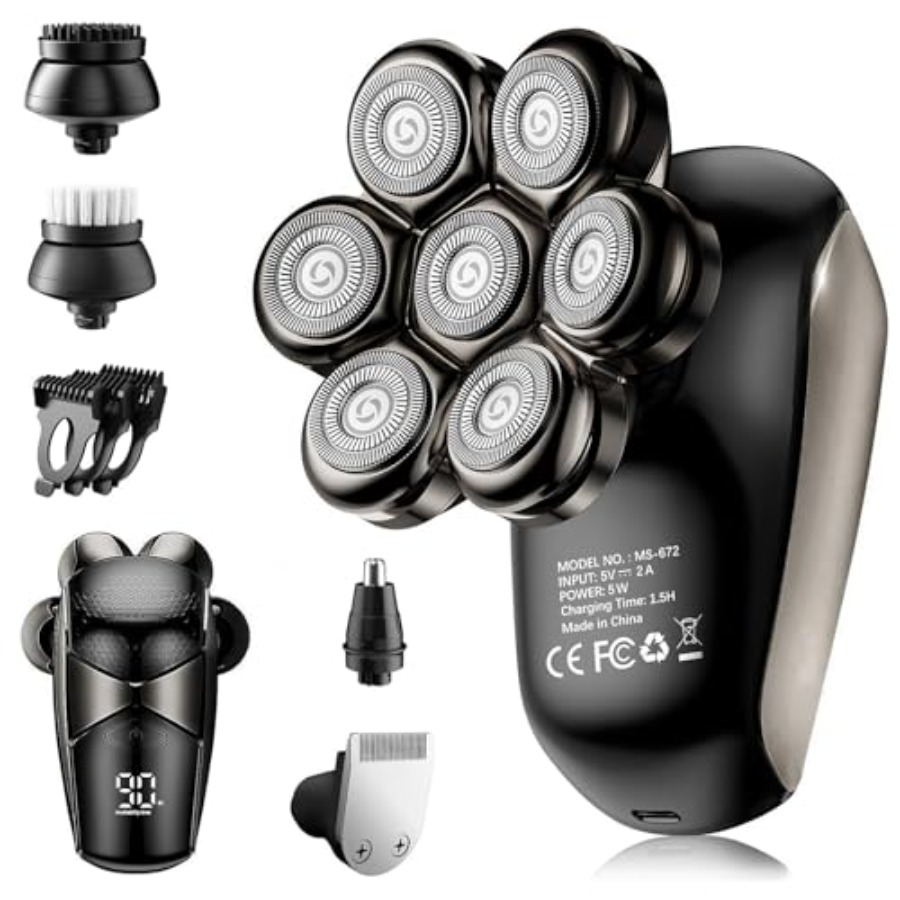 Men'S Grooming Razor Kit - Head Shavers for Bald Men: 5-in-1