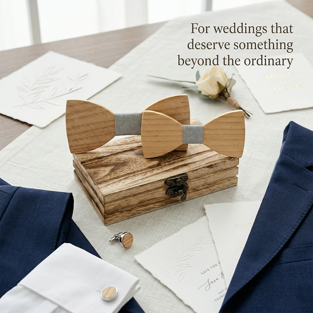 Mens Wooden Bowtie Set Minimal - Men'S Grooming Boxes recension och pris