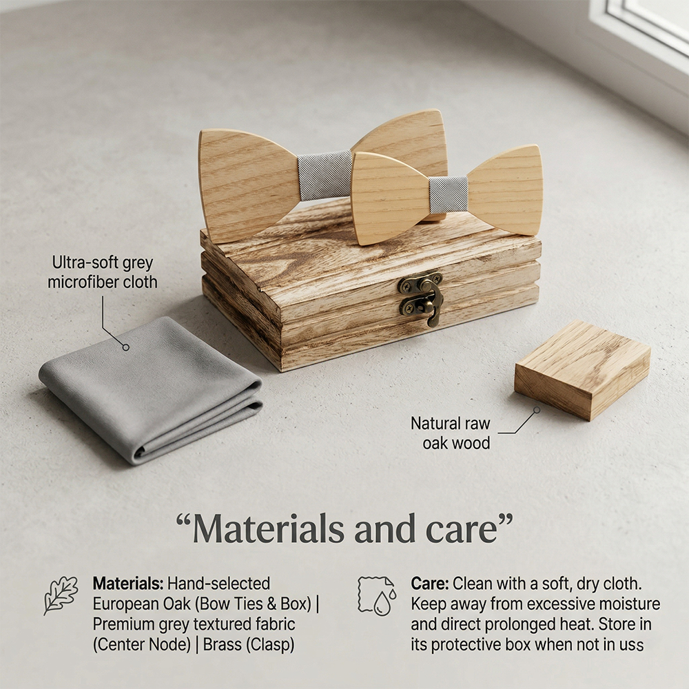 Mens Wooden Bowtie Set Minimal - Men'S Grooming Boxes recension och pris