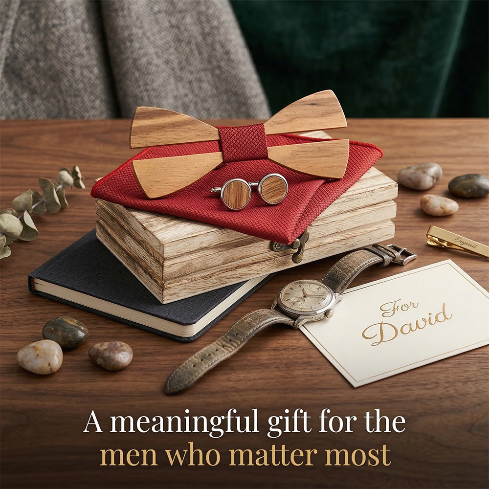 Mens Wooden Bowtie Set Minimal - Men'S Grooming Boxes recension och pris
