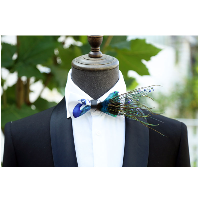 Men Bow Tie Feather Bowtie  Br - Men'S Grooming Boxes recension och pris