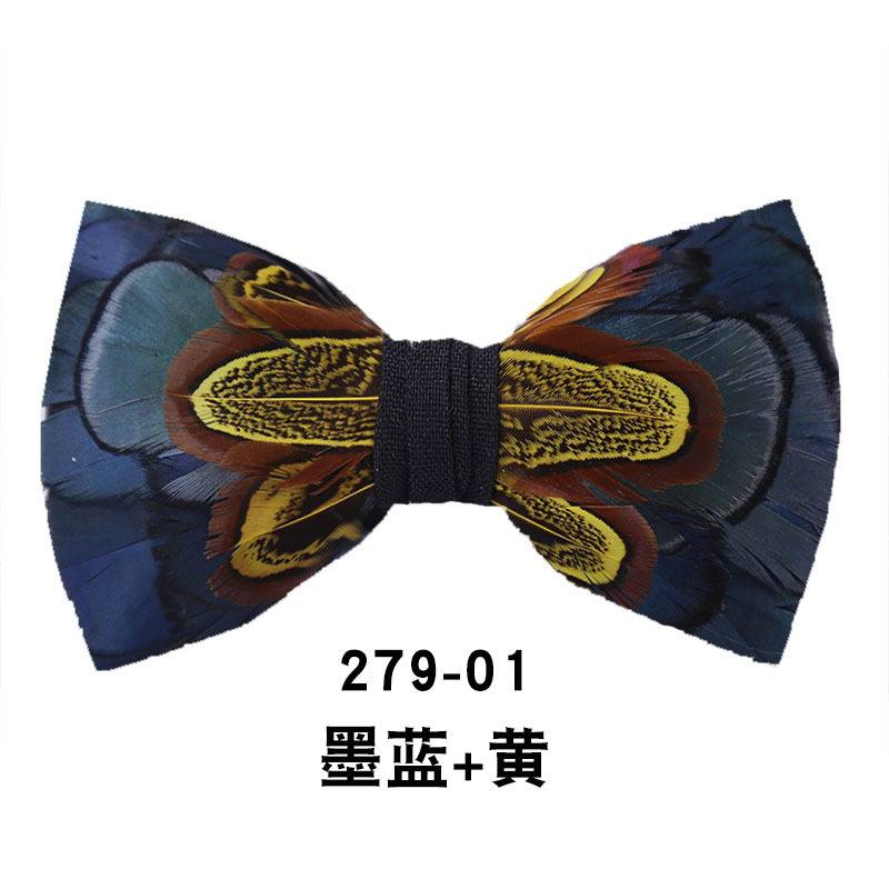 Men Bow Tie Feather Bowtie  Br - Men'S Grooming Boxes recension och pris
