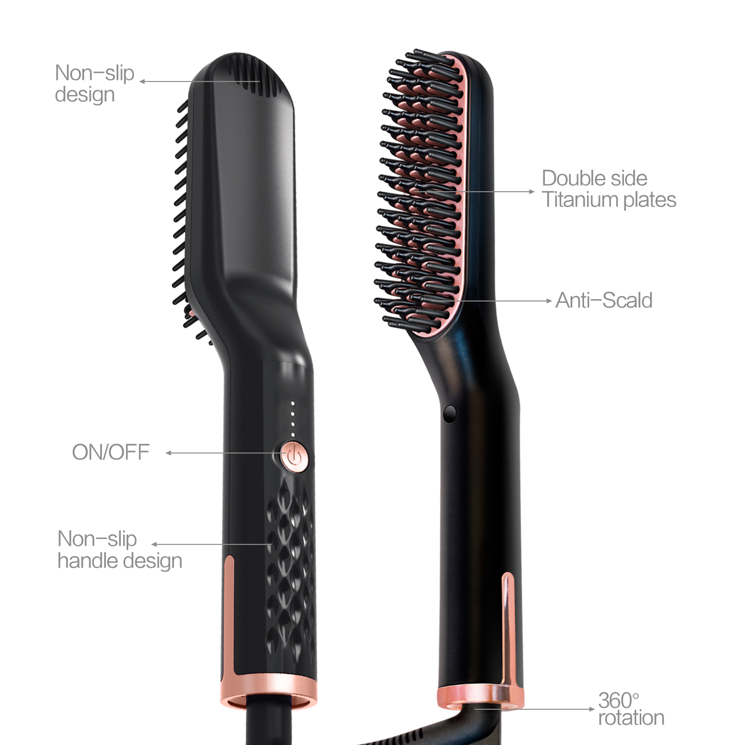 Multifunctional Hair Comb Brus - Men'S Grooming Brush recension och pris