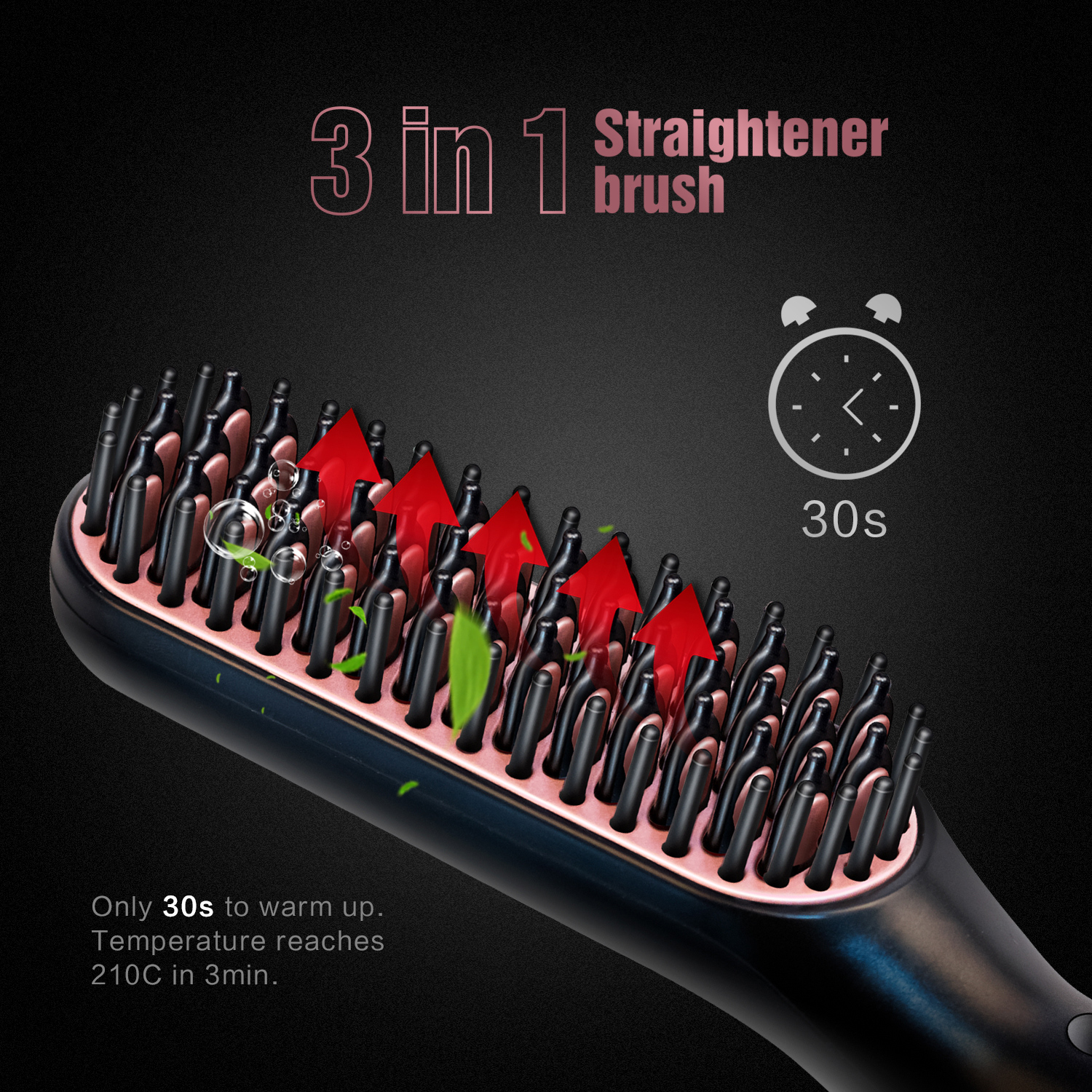Multifunctional Hair Comb Brus - Men'S Grooming Brush recension och pris