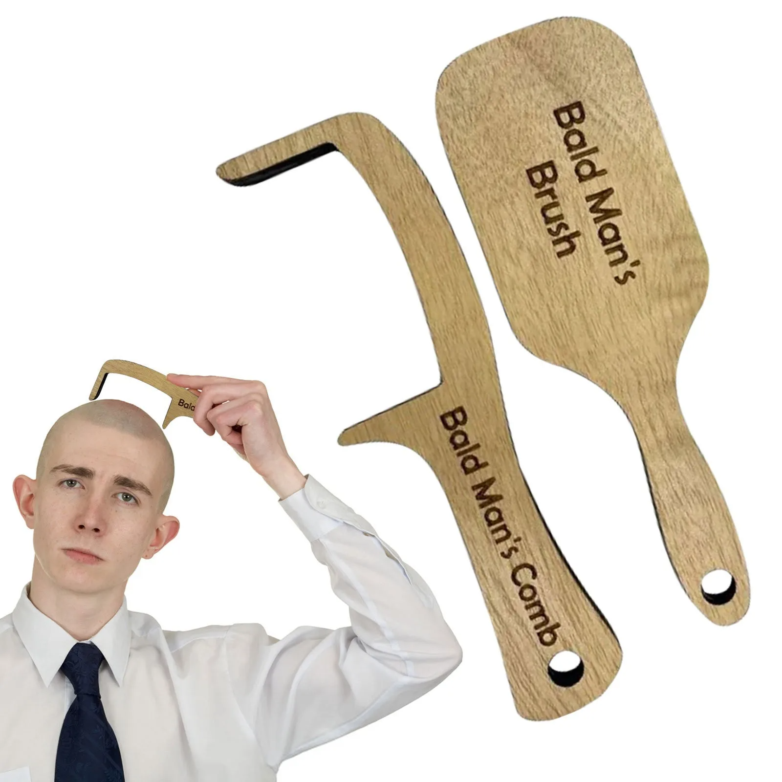 Funny Bald Man Grooming Tool N - Men'S Grooming Brush recension och pris