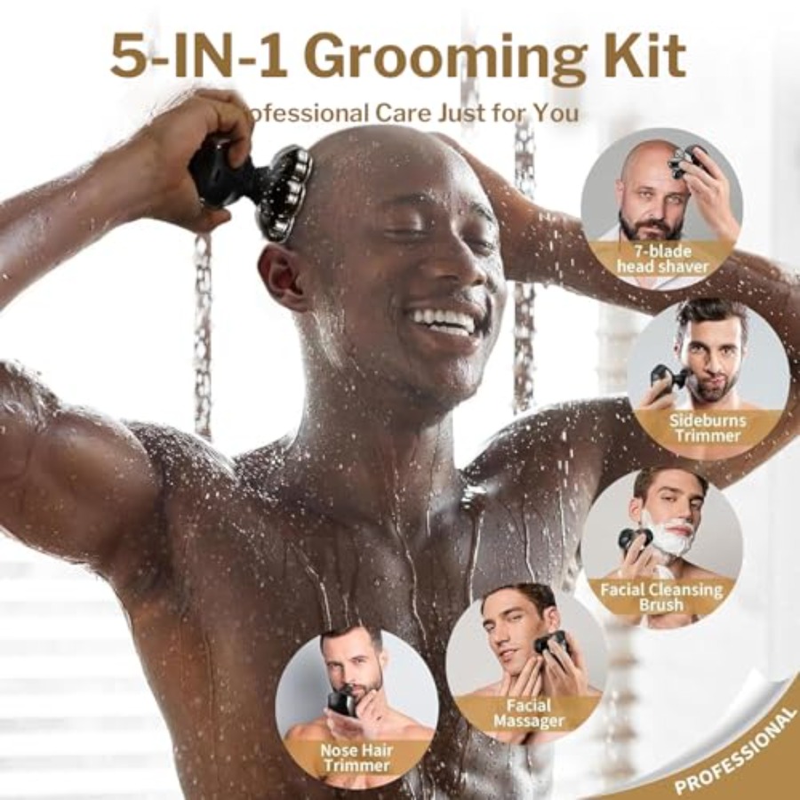 Head Shavers for Bald Men: 5-i - Men'S Grooming Razor Kit recension och pris