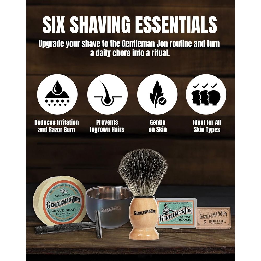Classic Wet Shave Grooming Kit - Men'S Grooming Brush recension och pris