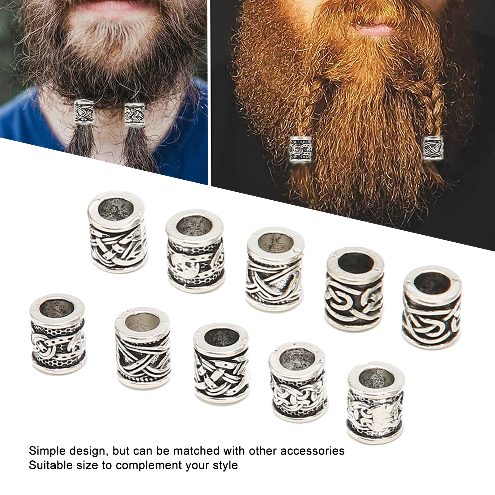 10PCS Viking Beard Beads Alloy - Aftershave Balm Mens recension och pris