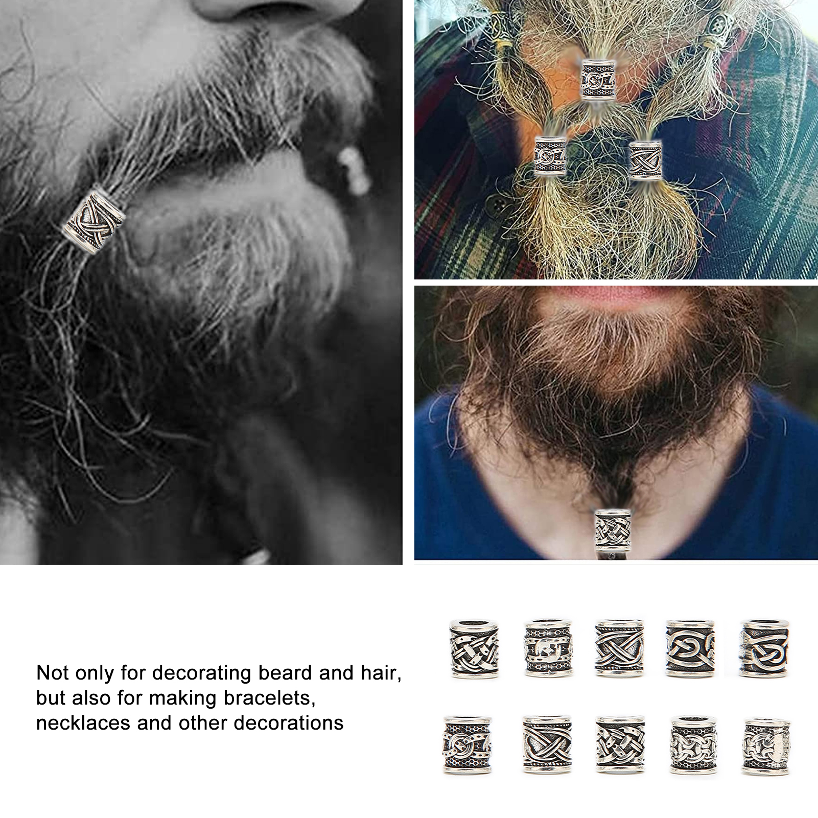 10PCS Viking Beard Beads Alloy - Aftershave Balm Mens recension och pris