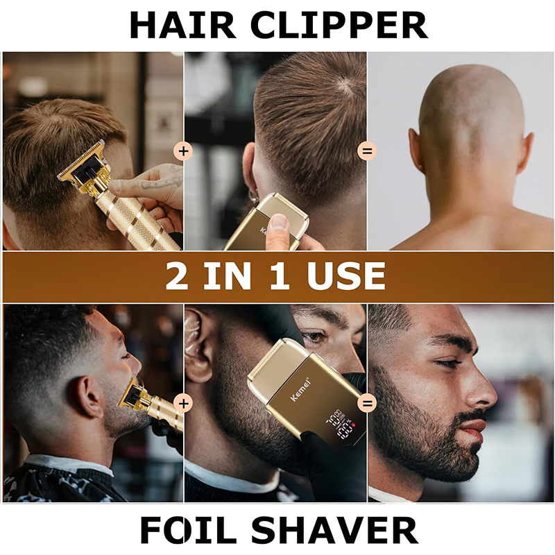 Kemei KM-TX10 T9 Hair Trimmer  - Men'S Grooming Razor Kit recension och pris