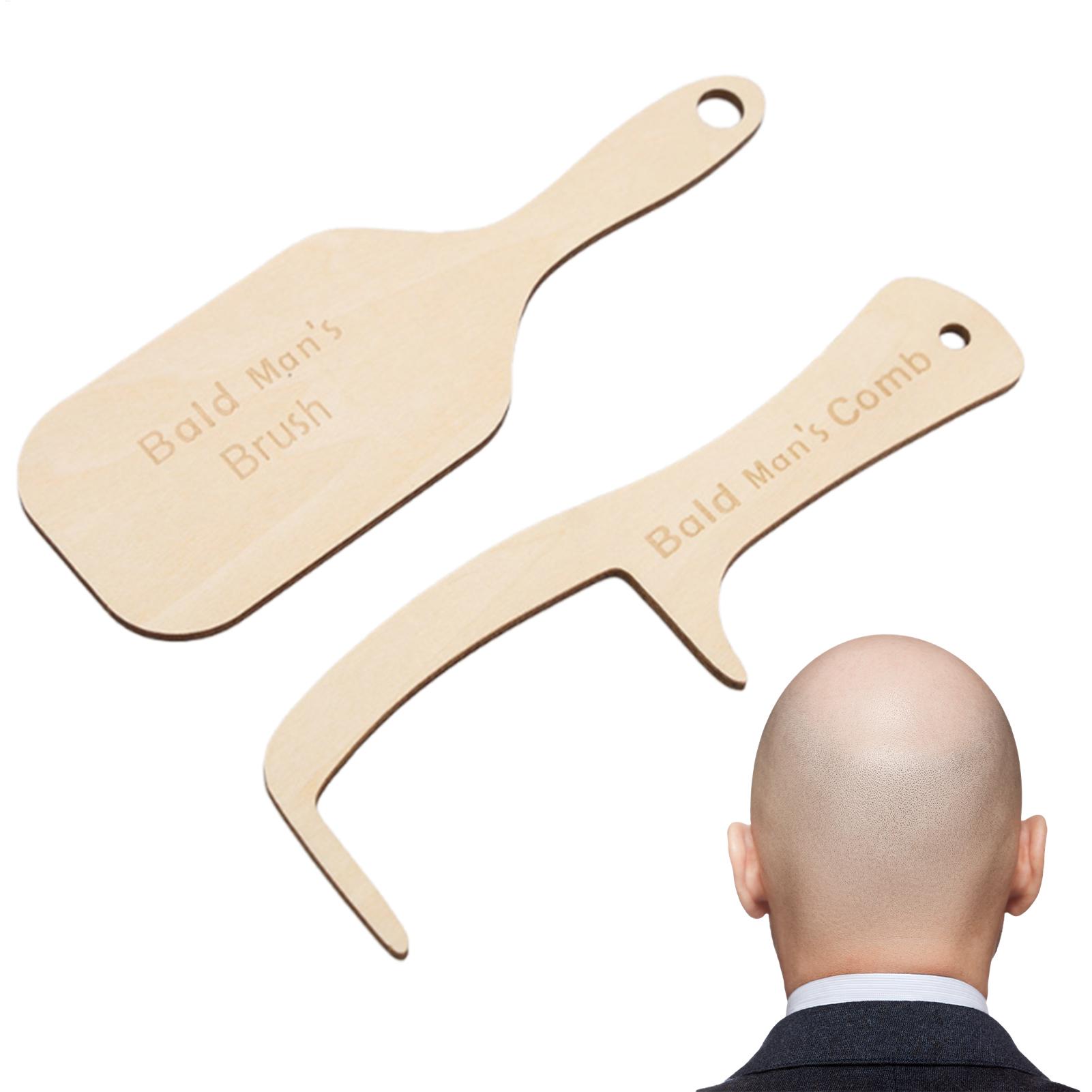 2pcs Funny Bald Man Grooming T - Men'S Grooming Brush recension och pris