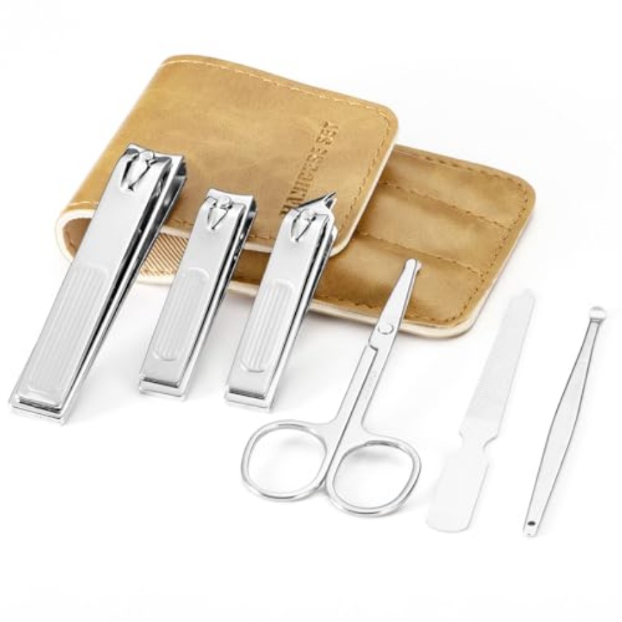 6-Piece Nail Clippers Set for  - Men'S Grooming Fingernails recension och pris