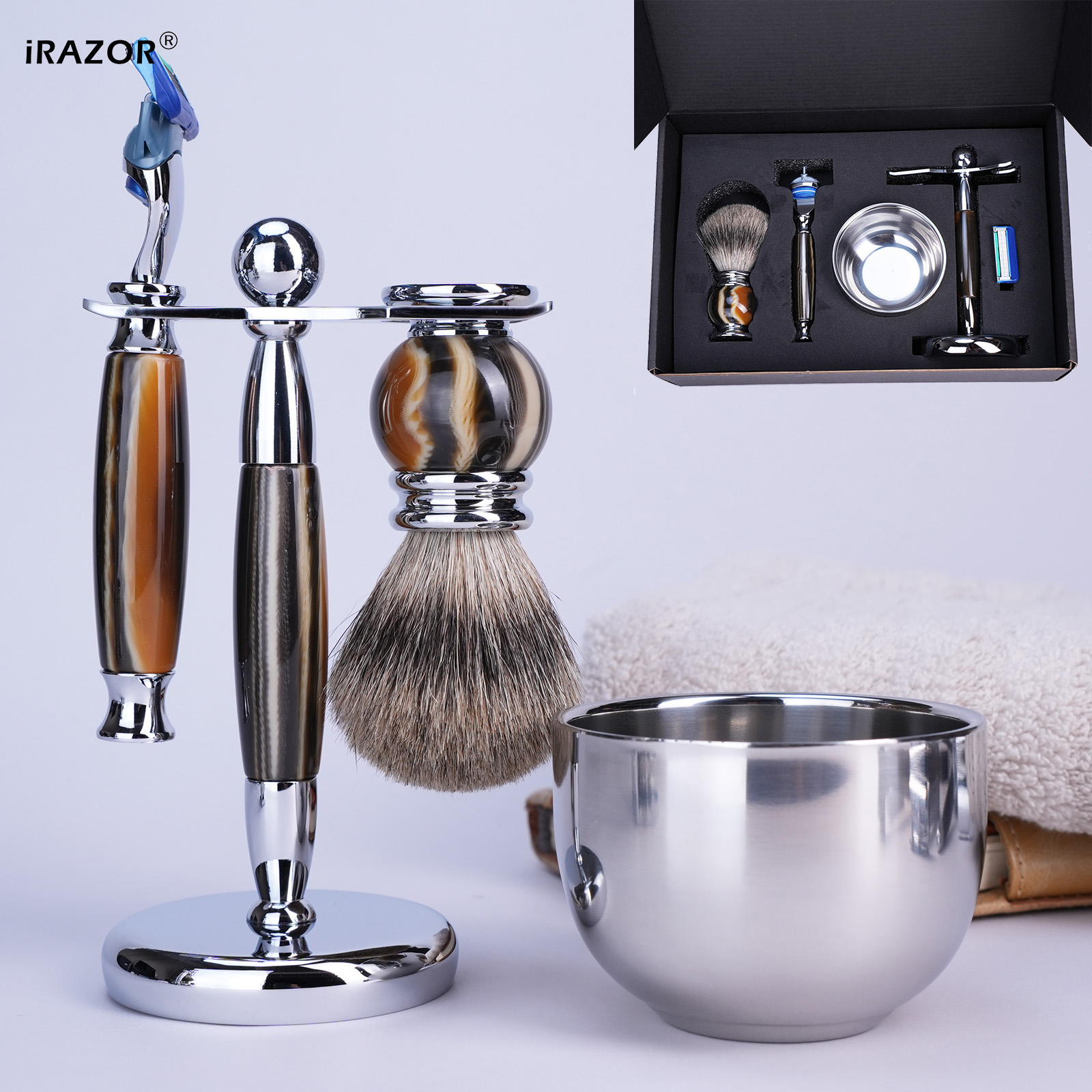 iRAZOR Luxury 5-Blade F5 Fusio - Men'S Grooming Razor Kit recension och pris