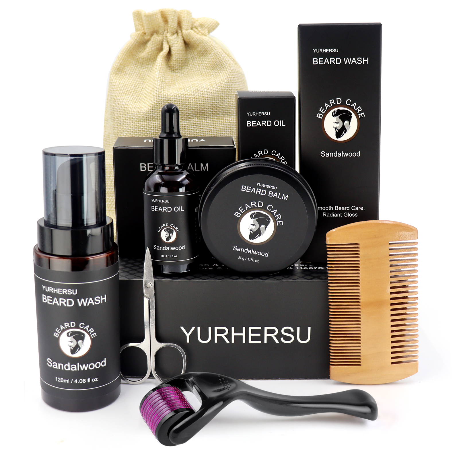 7Pcs Beard Care Kit for Men, G - Men'S Grooming Brush recension och pris