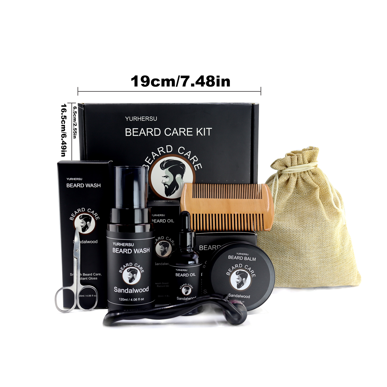 7Pcs Beard Care Kit for Men, G - Men'S Grooming Brush recension och pris